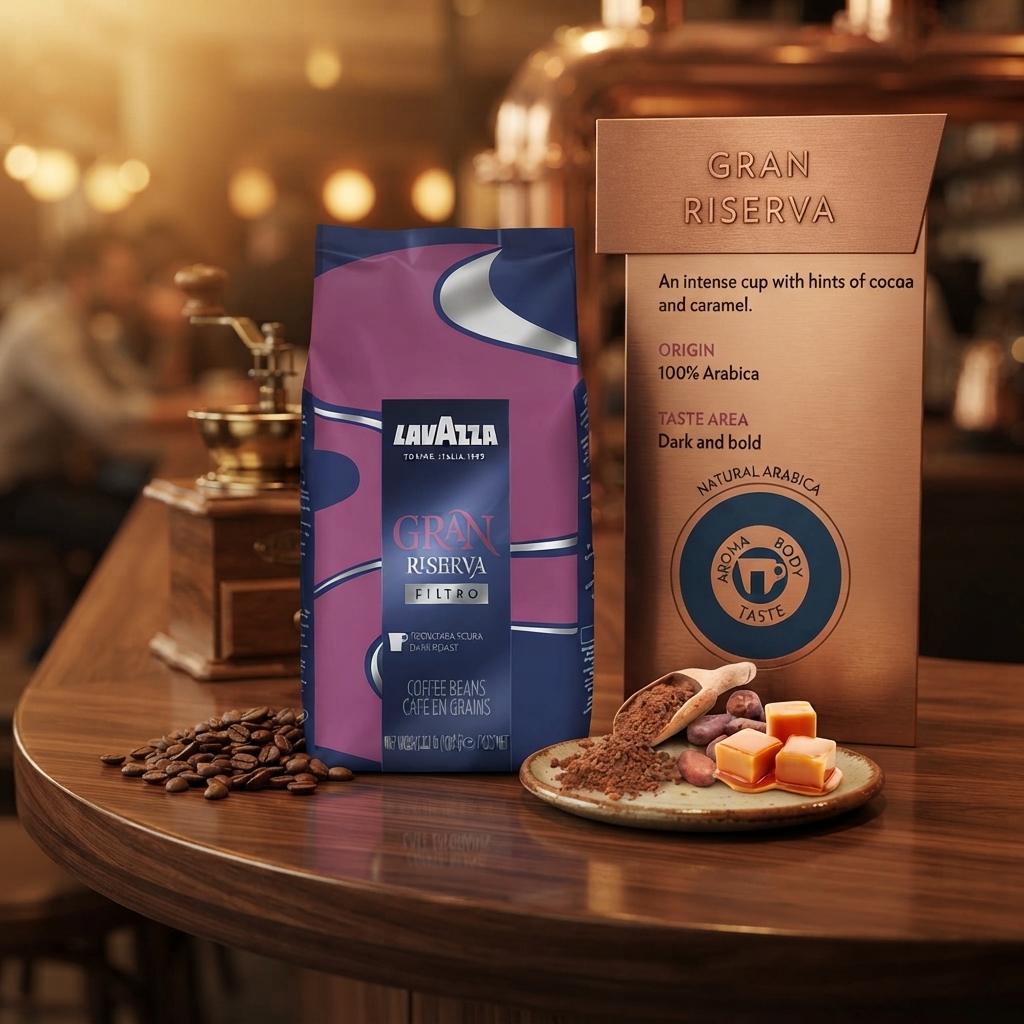 Lavazza Gran Riserva roasted coffee beans